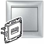 Розетка 1гн комп RJ45 с/у алюминий механизм на захватах кат.5е Valena Legrand (1/10) Розетка 1гн комп RJ45 с/у алюминий механизм на захватах кат.5е Valena Legrand (1/10)