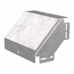 Угол д/листового кабель.лотка 90° вертикально ниспадающий без разъема/соединителя сталь светло-серый ПРОМРУКАВ