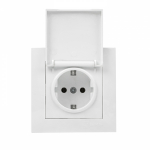Розетка 1гн с З/К с крыш. шторки с/у белый 16А IP44 Валенсия EKF PROxima Розетка 1гн с З/К с крыш. шторки с/у белый 16А IP44 Валенсия EKF PROxima