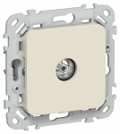 Розетка 1гн ТВ проходная с/у сливочный механизм РТВм-1-1-2-ФлСл FLITE IEK (1/100)