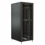 WRline Шкаф напольный 19-дюймовый, 47U, 2277x800х1200 мм (ВхШхГ), передняя и задняя распашные перфорированные двери (75%), цвет черный (RAL 9004) (раз WRline Шкаф напольный 19-дюймовый, 47U, 2277x800х1200 мм (ВхШхГ), передняя и задняя распашные перфорированные двери (75%), цвет черный (RAL 9004) (раз