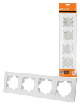 Рамка 4-х постовая белая "Сенеж" TDM Рамка 4-х постовая белая "Сенеж" TDM