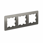 Рамка 3гн сталь/дымчатый черный AtlasDesign AIR Systeme Electric (1/5)