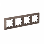 Рамка 4гн мокко/дымчатый черный AtlasDesign AIR Systeme Electric (1/5)