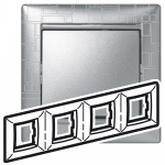 Рамка 4п гориз АЛМ модерн VLN Рамка 4п гориз АЛМ модерн VLN