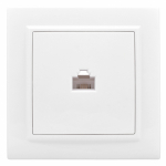 Розетка 1гн комп RJ45 с/у белый кат.5е Минск EKF Basic (10/100)