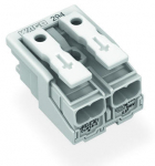 Клеммная колодка 27.3мм 2x2 0.5-2.5мм² 24А 500В белый Wago