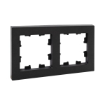 Рамка 2гн чёрный, пластик Эпика EKF (1/15/180)