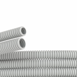 Труба ПВХ гибкая гофр. д.20мм, тяжёлая без протяжки, 100м, цвет серый ДКС Труба ПВХ гибкая гофр. д.20мм, тяжёлая без протяжки, 100м, цвет серый ДКС