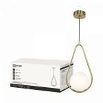 Светильник подвесной под лампу AURORA DROP-G9-LT 1хG9 матовый плафон, латунный корпус IN HOME Светильник подвесной под лампу AURORA DROP-G9-LT 1хG9 матовый плафон, латунный корпус IN HOME