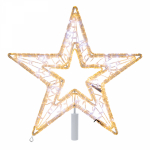 Светодиодная фигура «Звезда» 80 см, 80 светодиодов, с трубой и подвесом, цвет свечения теплый белый/белый NEON-NIGHT