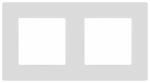 Рамка для розеток и выключателей ЭРА Серия 12 12-5202-01М на 2 поста, Классик, белый матовый