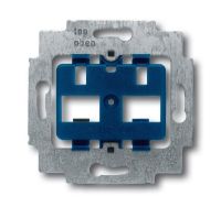 Суппорт для 2-х разъёмов фирмы ITT-Cannon RJ45 кат.5, typ 808 RJ45 Mark III, с синим цоколем, без распорок Суппорт для 2-х разъёмов фирмы ITT-Cannon RJ45 кат.5, typ 808 RJ45 Mark III, с синим цоколем, без распорок