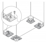 Элемент крепления цоколя к полу, 4 шт. Элемент крепления цоколя к полу, 4 шт.