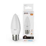 Лампа светодиод 12Вт свеча Е27 3000К 950Лм матовая Gauss Elementary (1/10/100)