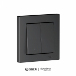 Выключатель 2кл с/у карбон в сборе SMART Zigbee AtlasDesign Systeme Electric (1/5)