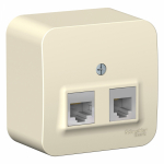 Розетка 2гн комп+ТФ RJ45+RJ11 о/у молочный изол.пласт. кат.5е IP20 Blanca Schneider Electric Розетка 2гн комп+ТФ RJ45+RJ11 о/у молочный изол.пласт. кат.5е IP20 Blanca Schneider Electric