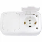 Розетка 2гн с З/К с крыш. о/у белый 16А IP44 Беларусь (1/30)