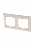 Рамка 2-пост. цвет белый слоновая кость глянцевый, пластик горизонт. и вертик., IP20 basic55 ABB Рамка 2-пост. цвет белый слоновая кость глянцевый, пластик горизонт. и вертик., IP20 basic55 ABB