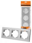 Рамка 3-х постовая серебр. металлик "Сенеж" TDM Рамка 3-х постовая серебр. металлик "Сенеж" TDM