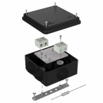 Коробка огнестойкая для о/п 40-0300-FR6.0-4-П Е15-Е120 с термопредохранителем RAL9005 100х100х50 (14 шт/кор) Промрукав