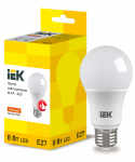 Лампа светодиод 8Вт груша А60 Е27 3000К 720Лм матовая ALFA IEK (10/100) СНЯТО