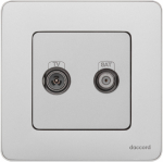 Розетка 2гн ТВ+спутник TV+SAT оконечная с/у алюминий механизм INSPIRIA Legrand (1/5) Розетка 2гн ТВ+спутник TV+SAT оконечная с/у алюминий механизм INSPIRIA Legrand (1/5)