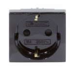 Розетка силовая 2Р+Е, со шторками, «Viva», 2 мод., цвет черный(5) Розетка силовая 2Р+Е, со шторками, «Viva», 2 мод., цвет черный(5)