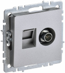 Розетка 2гн комп+ТВ RJ45+TV с/у алюминий механизм кат.5е РТВ/РК12-БрА BRITE IEK (1/10/100) Розетка 2гн комп+ТВ RJ45+TV с/у алюминий механизм кат.5е РТВ/РК12-БрА BRITE IEK (1/10/100)