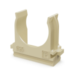 Крепеж-клипса для труб негорючая (НГ) атмосферостойкая сосна в малой упаковке d25 мм (10шт/500шт уп/кор) Промрукав