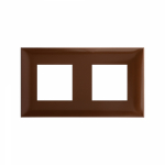 Рамка цвет коричневый глянцевый, пластик горизонт. и вертик., DKC