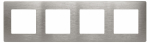 Рамка для розеток и выключателей ЭРА Серия 12 12-5104-16 на 4 поста, Сатин, титан Рамка для розеток и выключателей ЭРА Серия 12 12-5104-16 на 4 поста, Сатин, титан