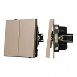 Механизм выключателя двухклавишный непроходной SWT-TENDO-MK02-PL-GD (230V, 10A) (Arlight, Песочный) Механизм выключателя двухклавишный непроходной SWT-TENDO-MK02-PL-GD (230V, 10A) (Arlight, Песочный)
