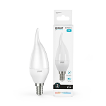 Лампа светодиод 8Вт Свеча на ветру Е14 4100К 540Лм матовая Gauss Elementary (1/10/50)