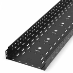 Лоток перфорированный Стандарт 300х80х3000 (0,8 мм) RAL 9005 (6 м/уп) Промрукав