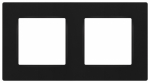 Рамка для розеток и выключателей ЭРА Серия 12 12-5202-05 на 2 поста, Классик, антрацит