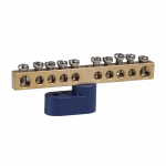 Шина нулевая с одним изолятором OptiKit BB-O-N-S-10-6х9-синий