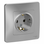 Розетка 1гн с З/К с/у алюминий 16А Blanca Systeme Electric (1/10) Розетка 1гн с З/К с/у алюминий 16А Blanca Systeme Electric (1/10)