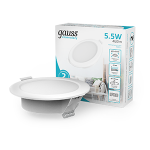 Светильник Gauss Elementary Downlight круг 5,5W 460lm 4000K 170-260V IP20 95*26 монтаж белый LED 1/100 Светильник Gauss Elementary Downlight круг 5,5W 460lm 4000K 170-260V IP20 95*26 монтаж белый LED 1/100