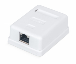 WRline Розетка компьютерная RJ-45, категория 5e, экранированная, одинарная, внешняя, Dual IDC, цвет белый WRline Розетка компьютерная RJ-45, категория 5e, экранированная, одинарная, внешняя, Dual IDC, цвет белый