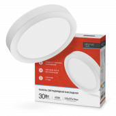 Панель светодиод круглая NRLP-VC 30Вт 6500К 2400Лм 205мм белая IP40 IN HOME (1/30)