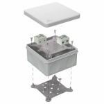 Коробка огнестойкая для о/п двухкомпонентная 60-0300-FR10.0-4 Е15-Е120 RAL7035 100х100х50 (14 шт/кор) Промрукав