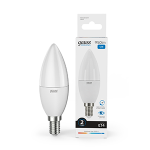 Лампа светодиод 12Вт свеча Е14 6500К 950Лм матовая Gauss Elementary (1/10/100)