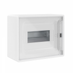 Щиток 8 мод настенный FRAME, белый с прозрачной дверцей, с 2 шинами PEN  на 6 и 8 отв.