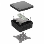 Коробка огнестойкая для о/п двухкомпонентная 60-0303-9005-FR6.0-4-4-Р Е15-Е60 100х100х40 Промрукав