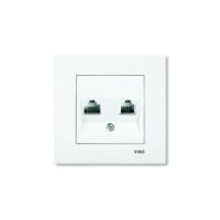 Розетка 2гн ТФ+ТФ RJ11+RJ11 с/у белый Lilium Natural Kare Makel (1/12/120) Розетка 2гн ТФ+ТФ RJ11+RJ11 с/у белый Lilium Natural Kare Makel (1/12/120)