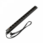 Блок распределения питания для 19" шкафов, вертикальный, 13 розеток СЕЕ 7/4, 16A, фильтр, без выкл, алюм корп, шнур 2м, вилка СЕЕ 7/7 REXANT