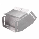Угол д/листового кабель.лотка 45° вертикально восходящий без разъема/соединителя сталь светло-серый ПРОМРУКАВ