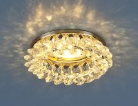Светильник точечный с хрусталем 206 MR16 GD/CL золото/прозрачный (1/50) Светильник точечный с хрусталем 206 MR16 GD/CL золото/прозрачный (1/50)