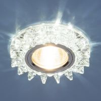 Светильник точечный 35Вт с подсвет LED 3Вт круг GU5.3 d60/95мм зеркал/серебро 6037 MR16 SL ES (1/50)